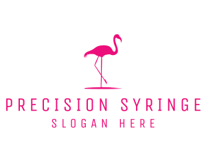 Pink Flamingo Silhouette logo design