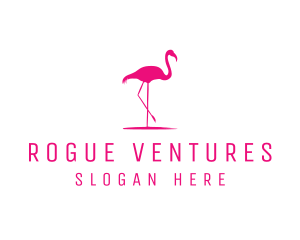 Pink Flamingo Silhouette logo design