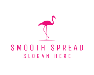 Pink Flamingo Silhouette logo design