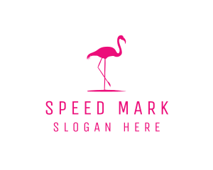 Pink Flamingo Silhouette logo design