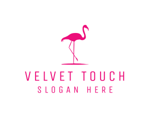 Pink Flamingo Silhouette logo design