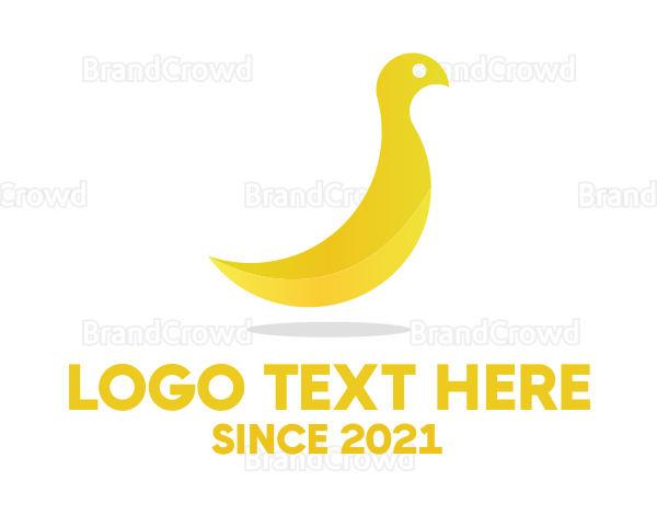 Yellow Banana Bird Logo