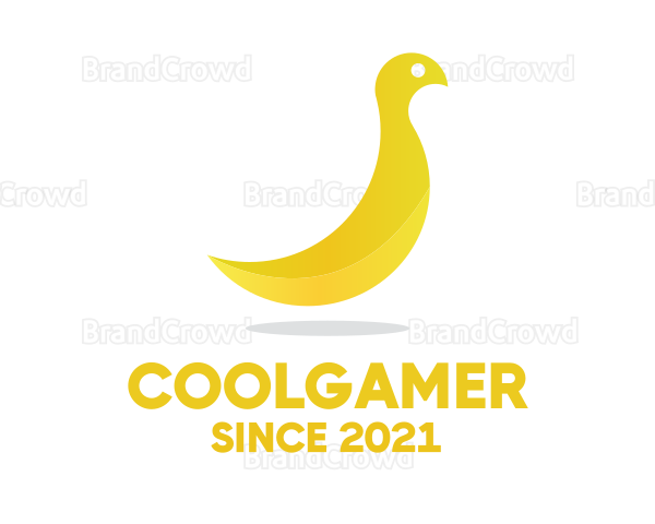 Yellow Banana Bird Logo