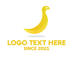 Juice Bar - Yellow Banana Bird logo design