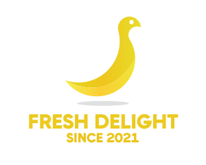Fruit Salad - Yellow Banana Bird logo design