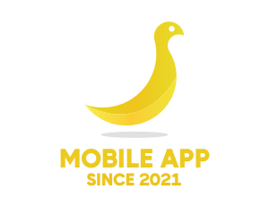 Juice Bar - Yellow Banana Bird logo design