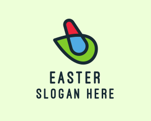 Stroke - Leaf Mortar Pestle logo design