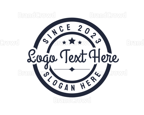 Stylish Round Script Logo