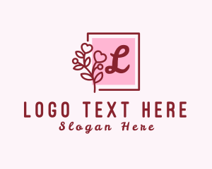 Simple - Feminine Flower Heart Plant logo design
