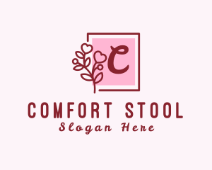 Feminine Flower Heart Plant logo design