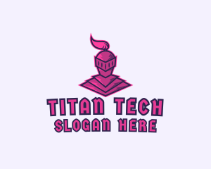 Titan - Knight Helmet Gamer logo design