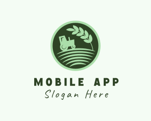 Crop - Agri Farm Tractor logo design