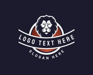 Hunter - Lion Feline Emblem logo design