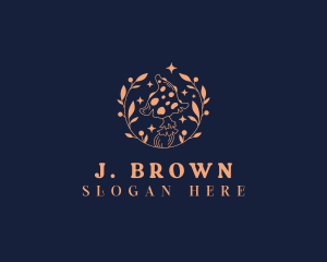Shrooms - Mushroom Wreath Plant logo design