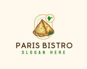 Indian Samosa Food logo design