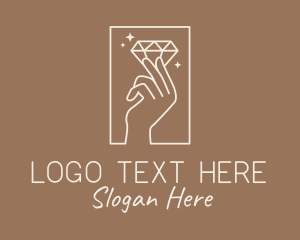 Nail Salon - Fashion Diamond Hand logo design