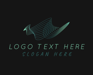 Modern - Green Waves Software logo design