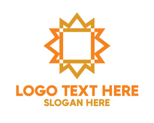 Crowd - Orange Crowns Square logo design