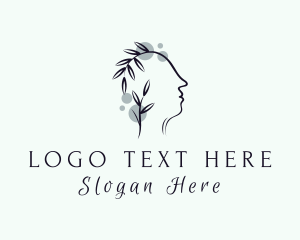 Neuroscience - Eco Leaf Head logo design