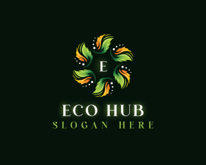 Eco Herb Leaf logo design