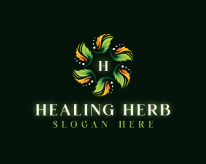 Eco Herb Leaf logo design