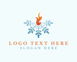 Ice - Ice Fire Snow logo design