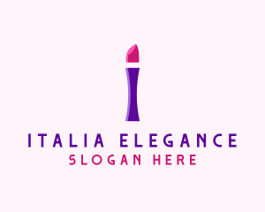 Lipstick Beauty Letter I logo design