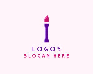 Makeover - Lipstick Beauty Letter I logo design