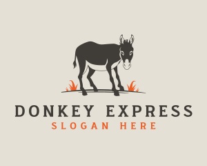 Donkey - Donkey Barn Grass logo design