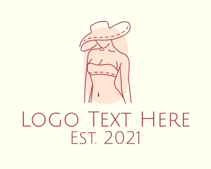 Model - Beachwear Woman Apparel logo design