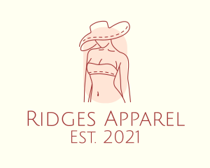 Beachwear Woman Apparel  logo design