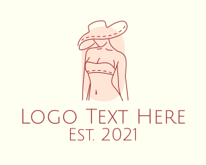 Modeling - Beachwear Woman Apparel logo design
