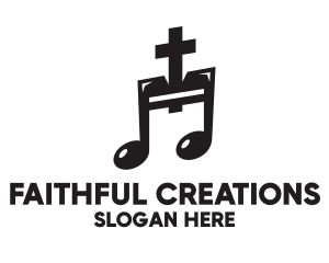 Faith - Christian Music Note logo design