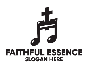 Faith - Christian Music Note logo design