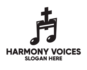 Choir - Christian Music Note logo design