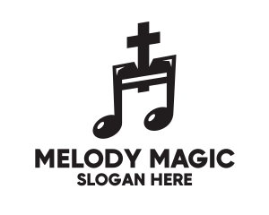 Singer - Christian Music Note logo design