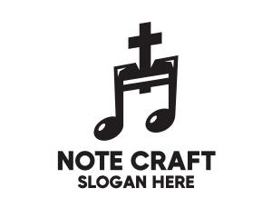 Note - Christian Music Note logo design