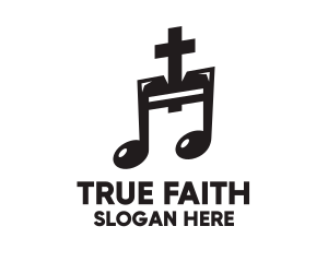 Belief - Christian Music Note logo design