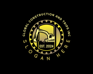 Construction Builder Excavator logo design