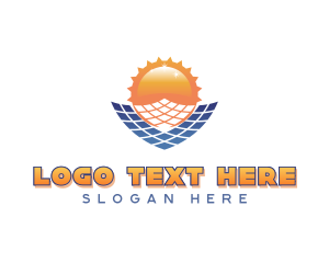 Sustainable - Solar Energy Power logo design