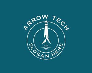 Lighthouse Compass Arrow logo design