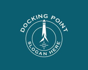 Docking - Lighthouse Compass Arrow logo design