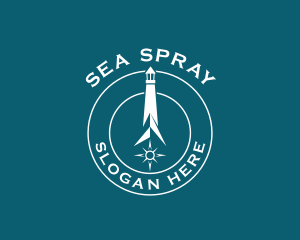 Lighthouse Compass Arrow logo design