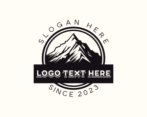 Trekking - Mountain Summit Hike logo design