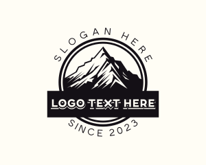 Tourist - Mountain Summit Hike logo design