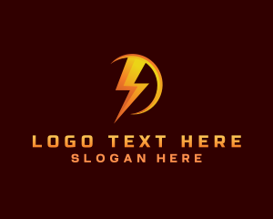 Voltage - Thunderbolt Lightning Electricity logo design
