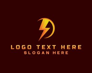 Superhero - Thunderbolt Lightning Electricity logo design