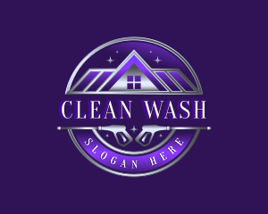 Clean Power Wash Roofing logo design