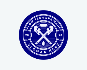 Drainage - Drainage Plumber Wrench logo design