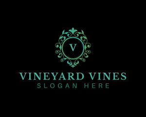 Floral Vines Frame logo design